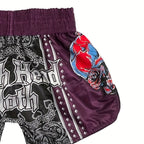 Short de Muay Thaï Fight House Skull violet – vue 9