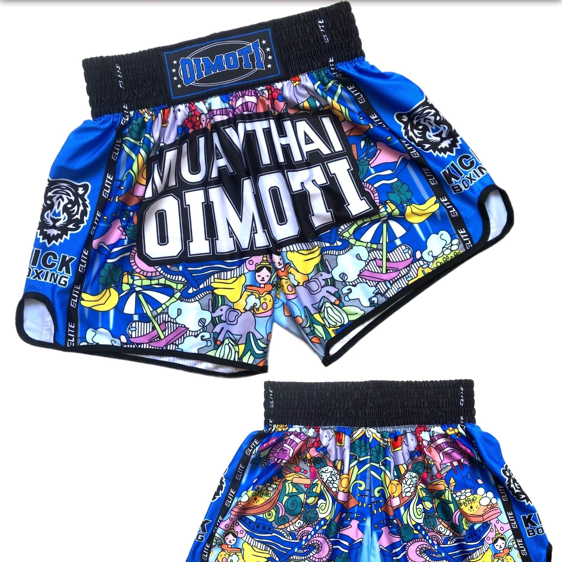 OIMOTI "Graphic print" Bleu / dry-fit