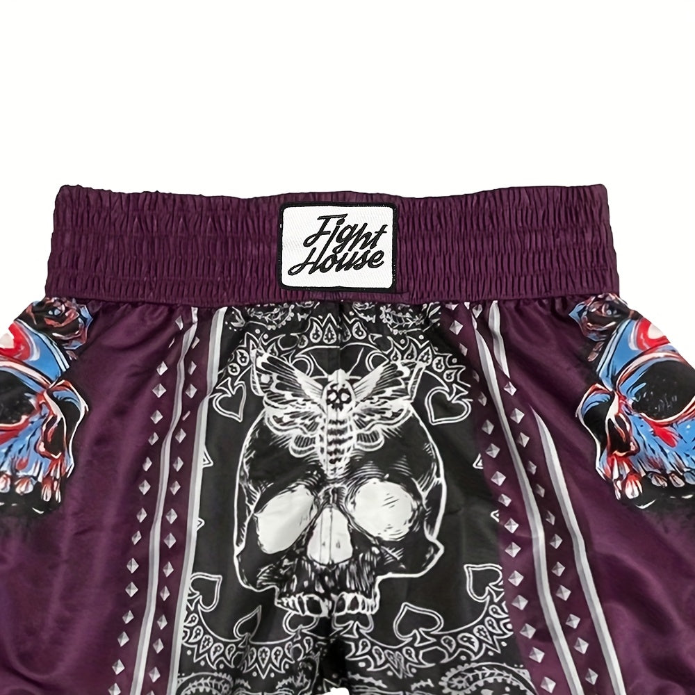Short de Muay Thaï Fight House Skull violet – guide des tailles