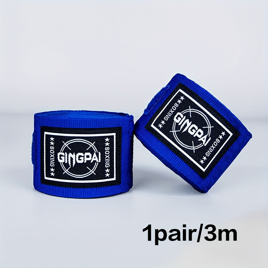 GINGPAI Boxing Hand Wraps - 1.5m/3m/5m Lengths, Elastic Polyester Bandage for Fitness, Sanda, Muay Thai & Combat Sports