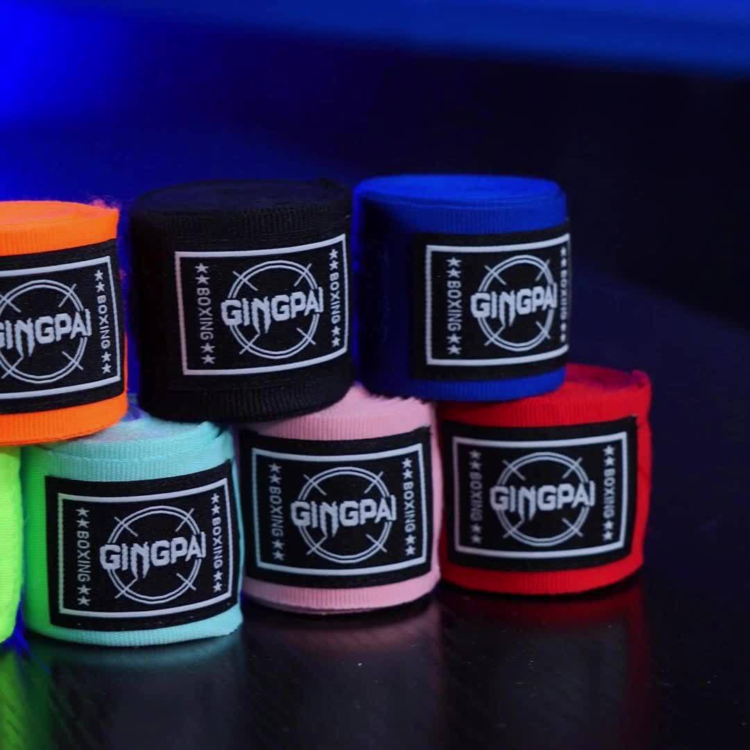 GINGPAI Boxing Hand Wraps - 1.5m/3m/5m Lengths, Elastic Polyester Bandage for Fitness, Sanda, Muay Thai & Combat Sports
