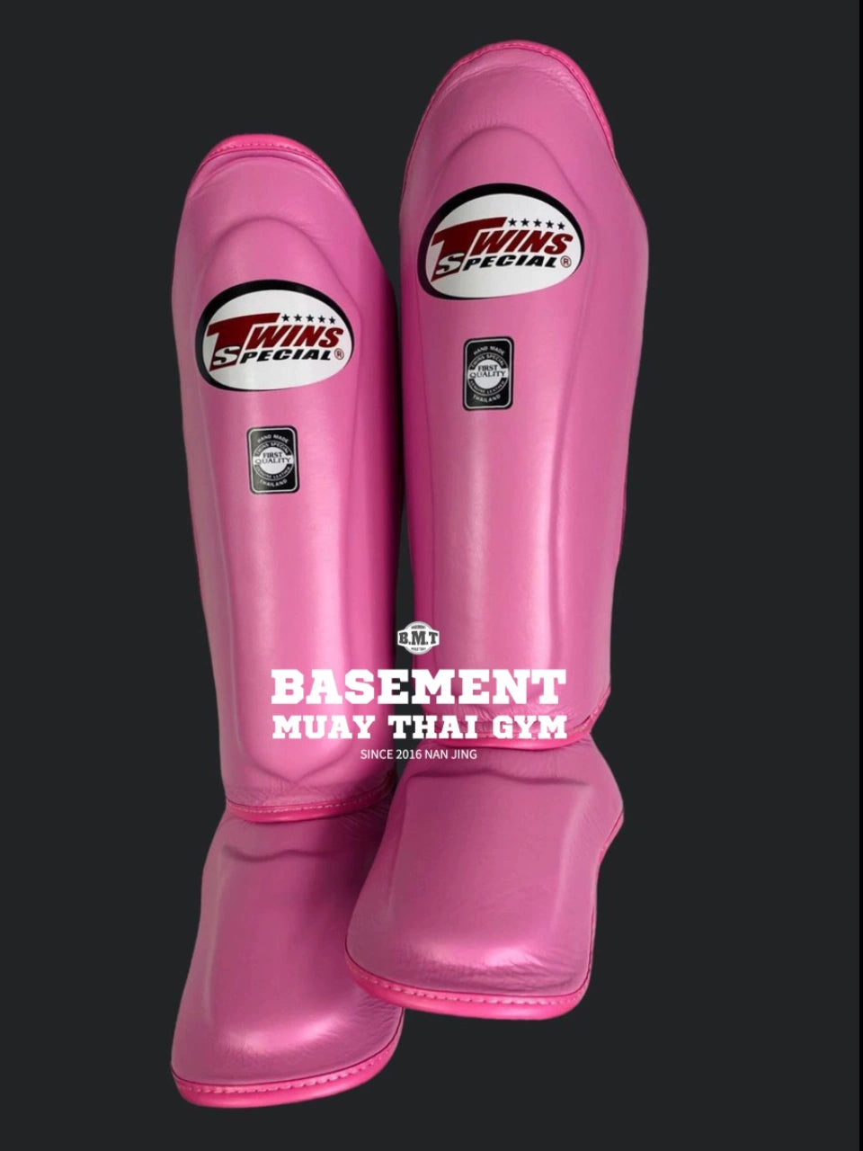 Thailand Genuine Twins Cowhide Leather Shin Guards Muay Thai Sanda Fighting Training Leg Braces for Men and Women