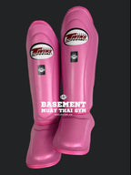 Thailand Genuine Twins Cowhide Leather Shin Guards Muay Thai Sanda Fighting Training Leg Braces for Men and Women