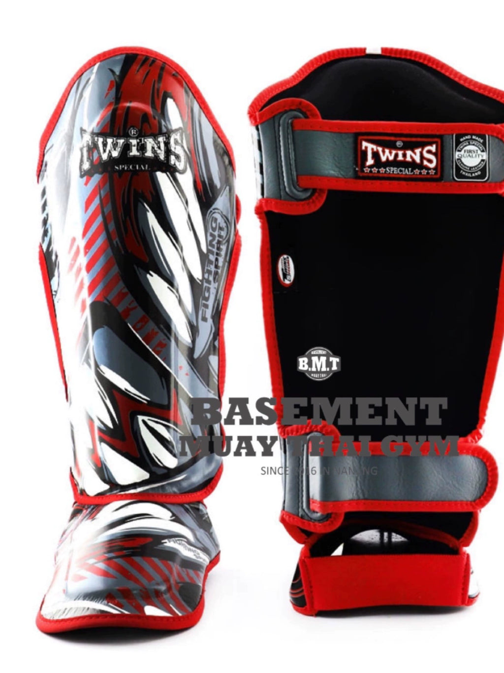 Thailand's new Twins Demon Cowhide Muay Thai Boxing Sanda Protective Plate Leggings are unisex