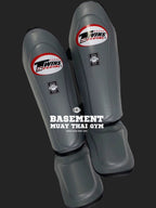 Thailand Genuine Twins Cowhide Leather Shin Guards Muay Thai Sanda Fighting Training Leg Braces for Men and Women