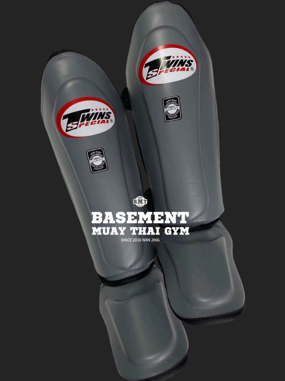 Thailand Genuine Twins Cowhide Leather Shin Guards Muay Thai Sanda Fighting Training Leg Braces for Men and Women