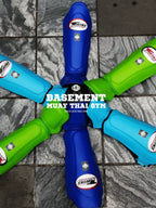 Thailand Genuine Twins Cowhide Leather Shin Guards Muay Thai Sanda Fighting Training Leg Braces for Men and Women