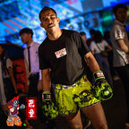 Night Skeleton Thailand original imported YOKKAO cowhide leather boxing gloves Muay Thai combat sports men's and women's shorts