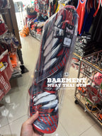 Thailand's new Twins Demon Cowhide Muay Thai Boxing Sanda Protective Plate Leggings are unisex