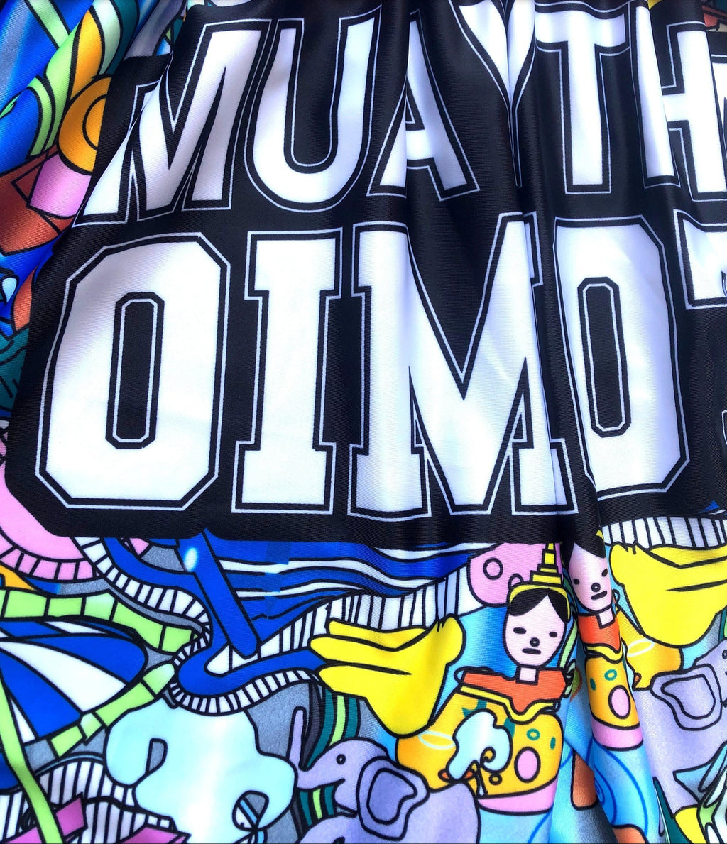 OIMOTI "Graphic print" Bleu / dry-fit