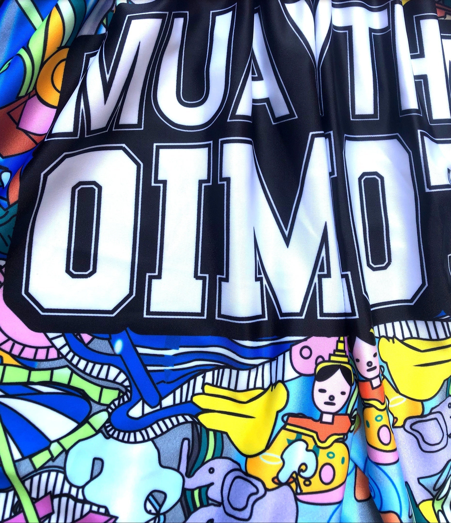 OIMOTI "Graphic print" Bleu / dry-fit