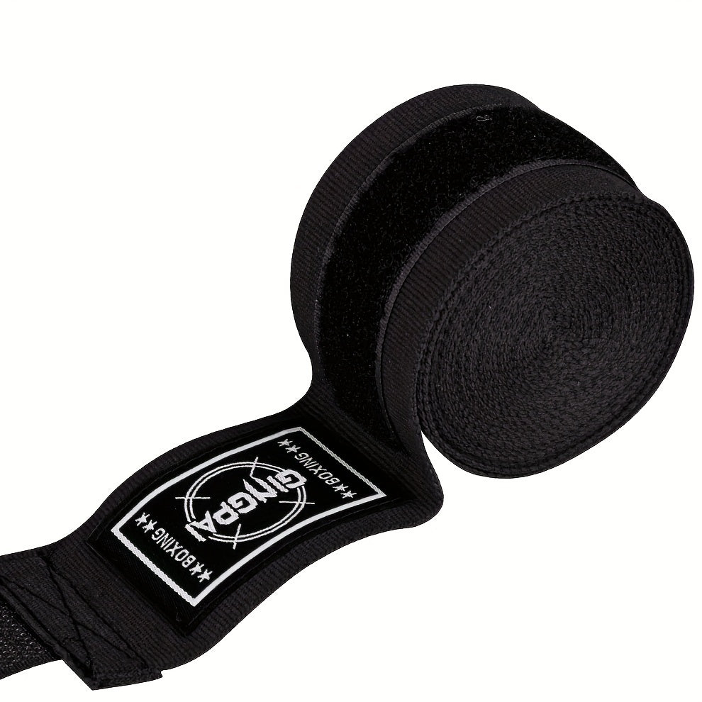 GINGPAI Boxing Hand Wraps - 1.5m/3m/5m Lengths, Elastic Polyester Bandage for Fitness, Sanda, Muay Thai & Combat Sports