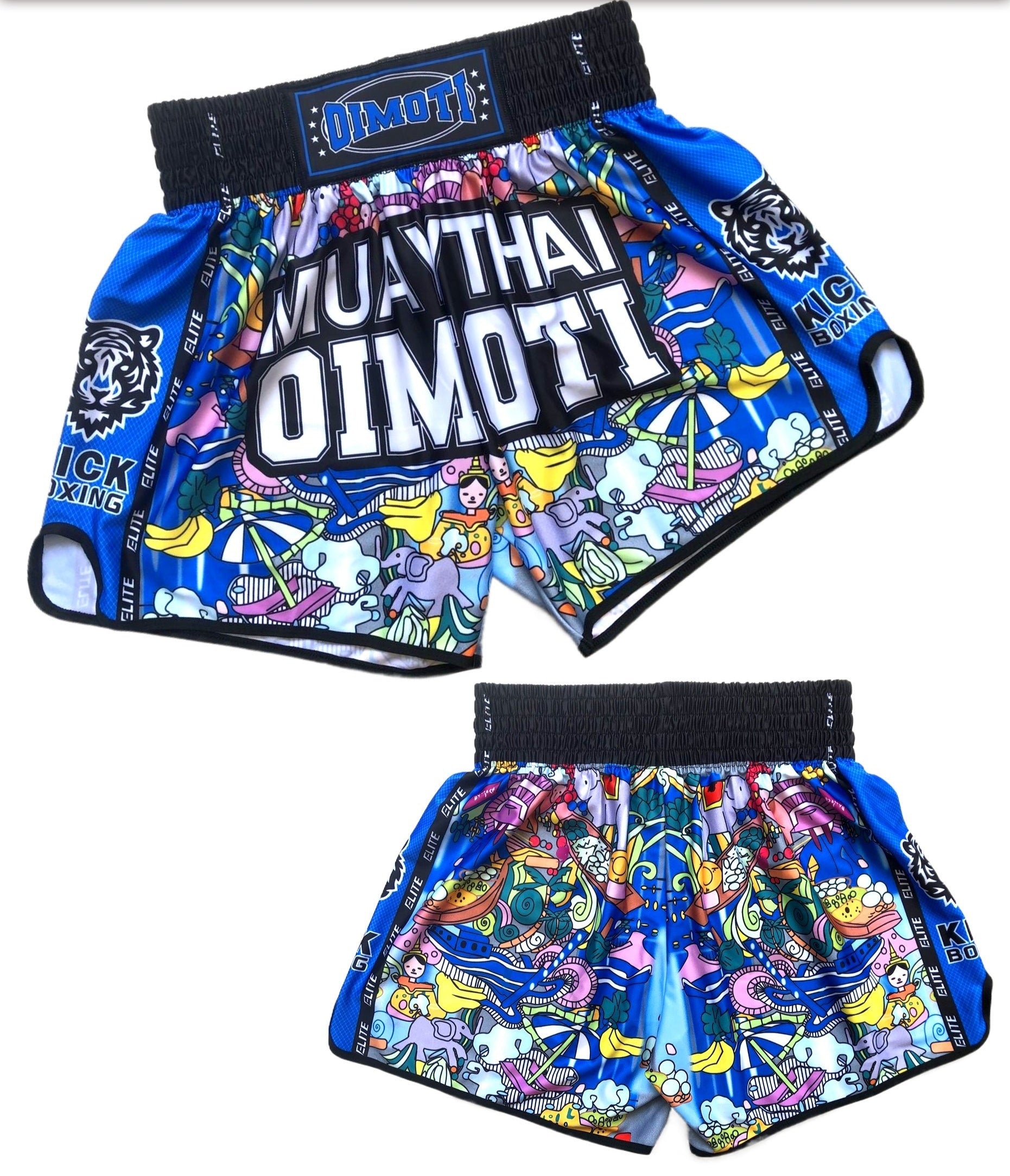 OIMOTI "Graphic print" Bleu / dry-fit