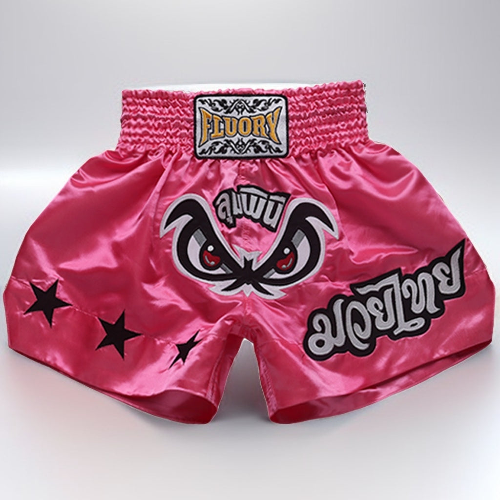 FLUORY "Rose Fluo" - Shorts de Muay thaï