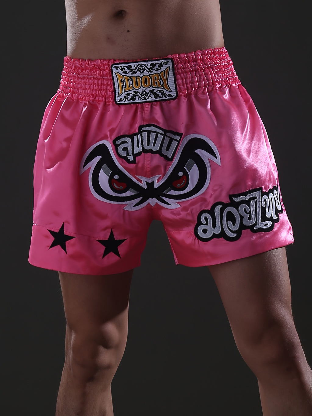 FLUORY "Rose Fluo" - Shorts de Muay thaï