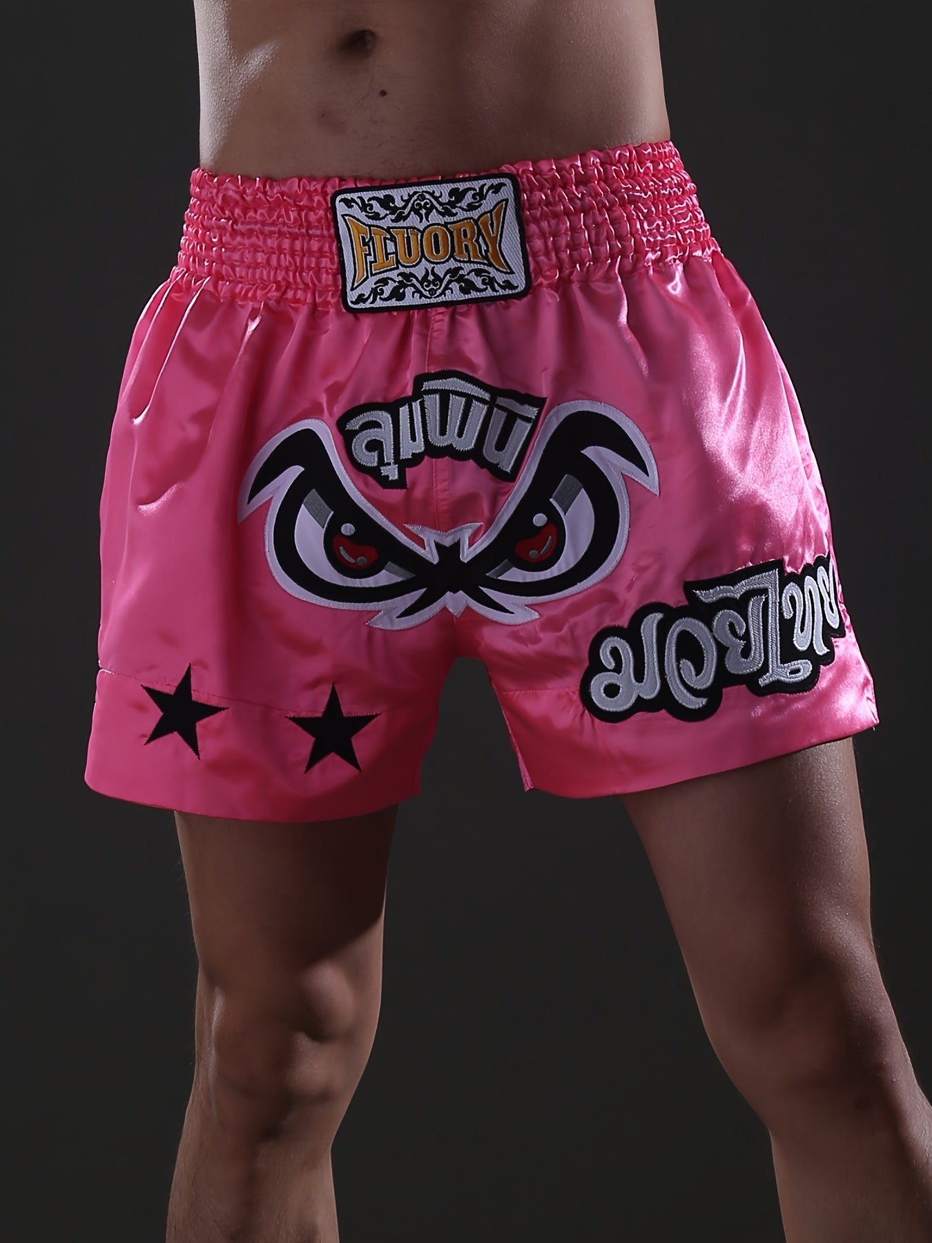 FLUORY "Rose Fluo" - Shorts de Muay thaï